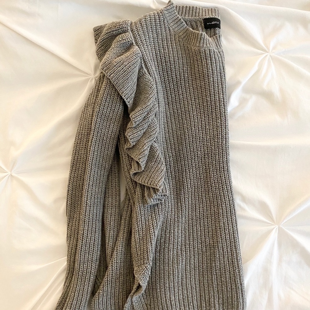 RP grey ruffle Sweater